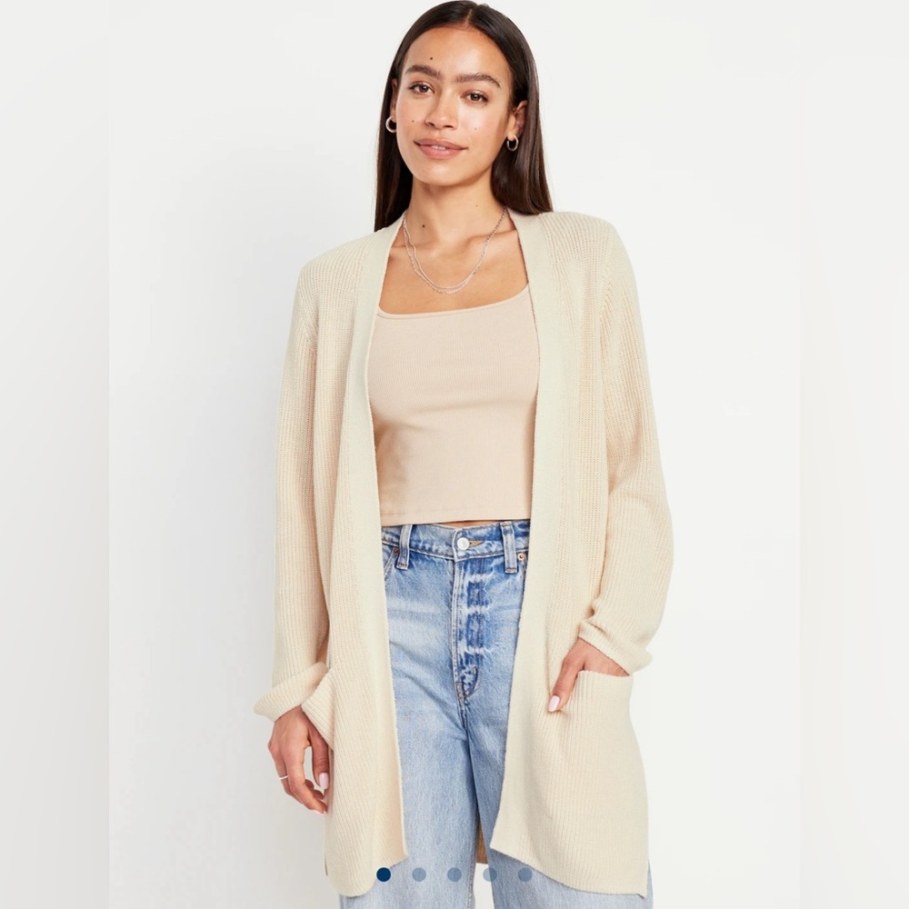 XXL Open-Front Longline Cardigan Sweater